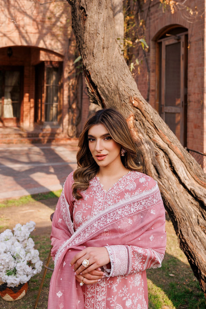 FARASHA DASTOOR EMBROIDERED LAWN || Pearl Mist