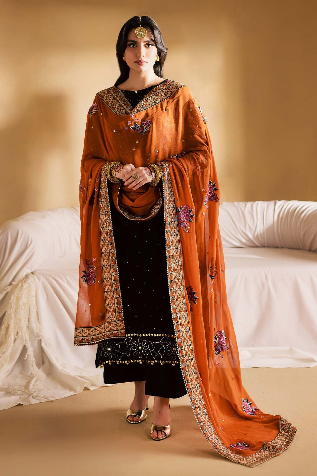 Mukeshkari Embroidered Chiffon