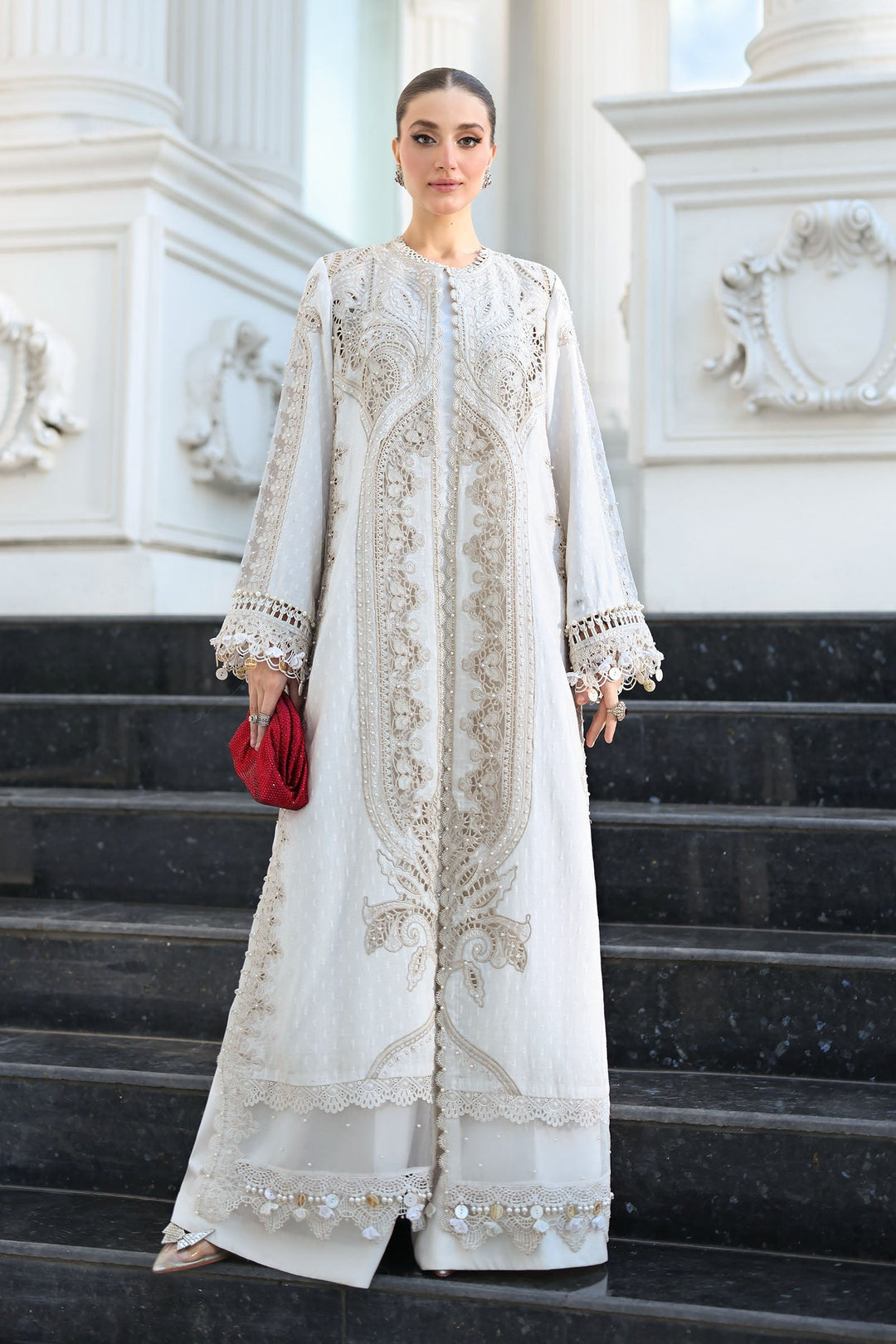 3 Piece Unstitched Embroidered Lawn Suit