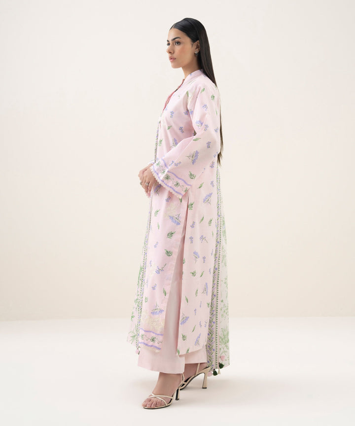 3 Piece - Embroidered Chiffon Suit