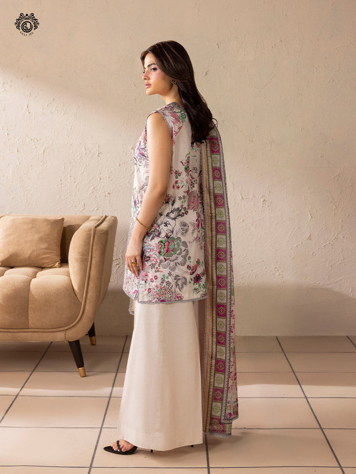 KROMA  3-Piece Unstitched Embroidered Dress