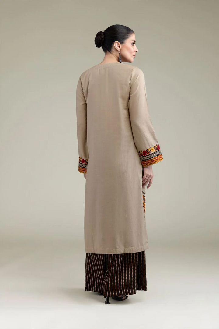 Embroidered | Raw Silk Floral Silk 3 pcs