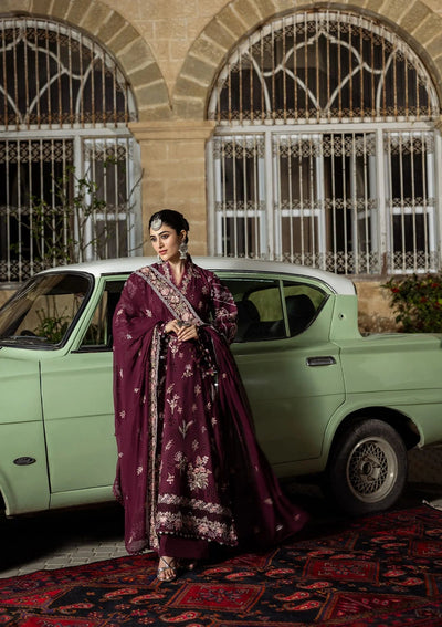 Karandi with Embroidered Chiffon