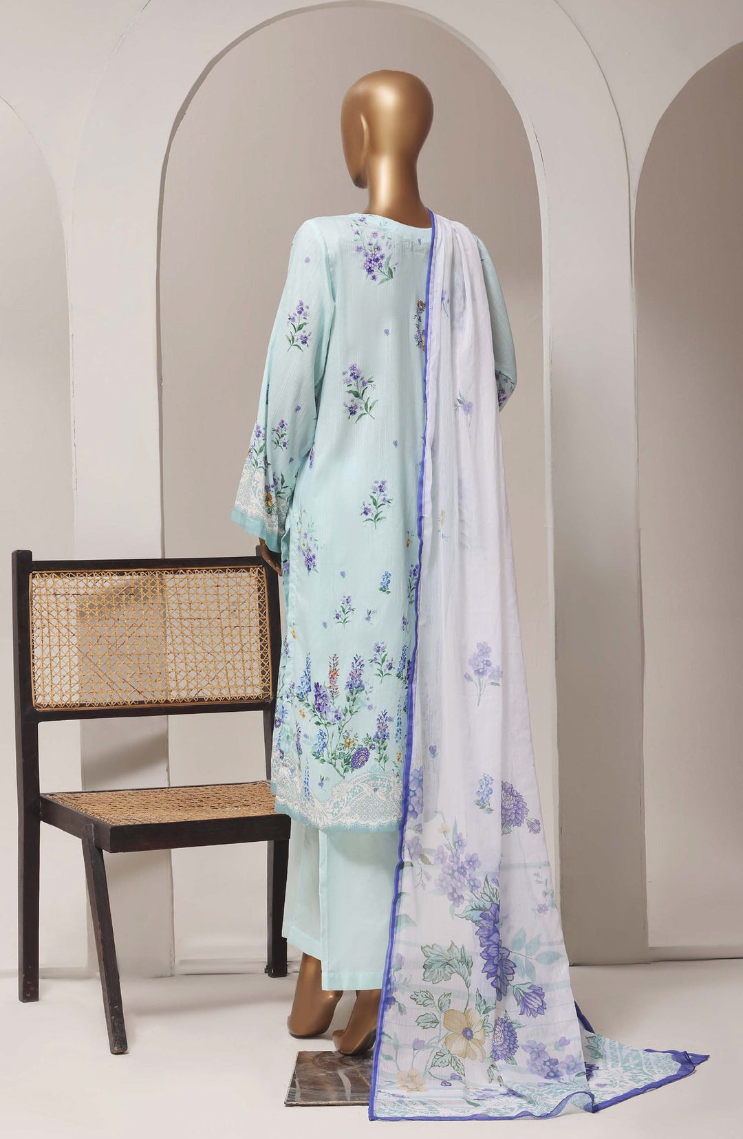 Printed Lawn Stitched 3 Piece Suit