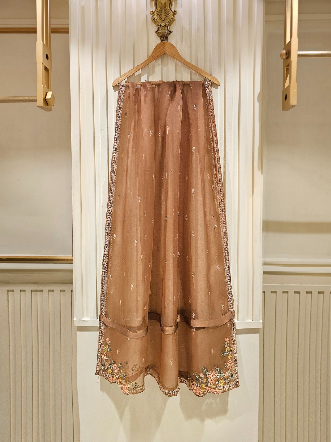 3 Piece - Pure Cotton Net Embroidered Suit