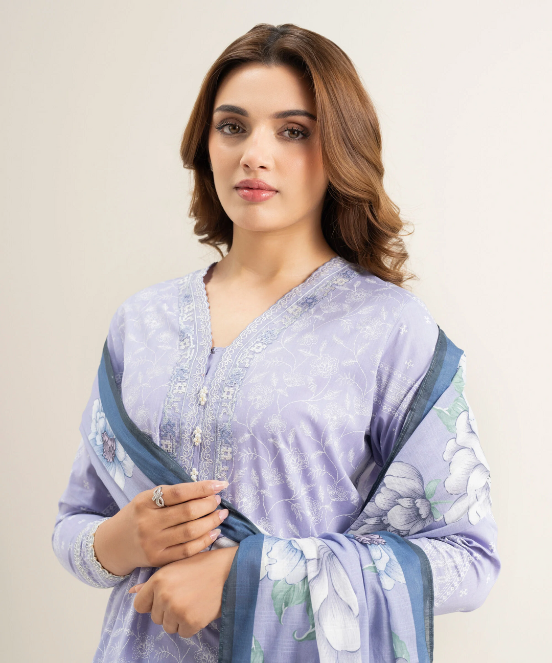 3 PIECE - EMBROIDERED LAWN SUIT