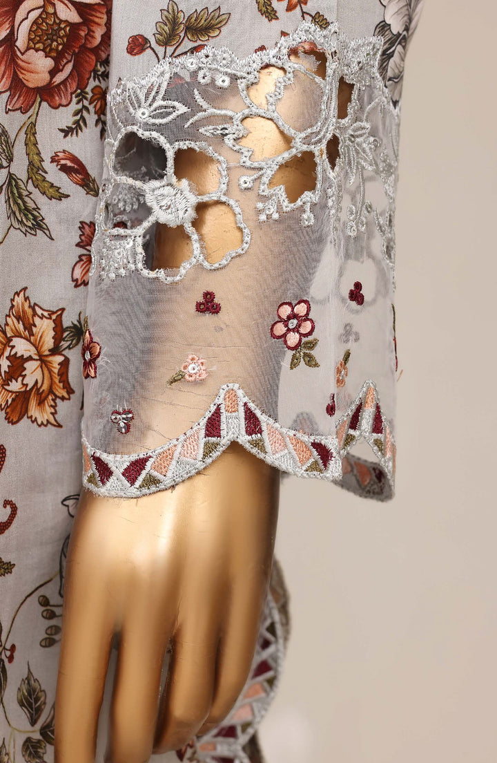 Embroidered Lawn Stitched 3 Piece Suit