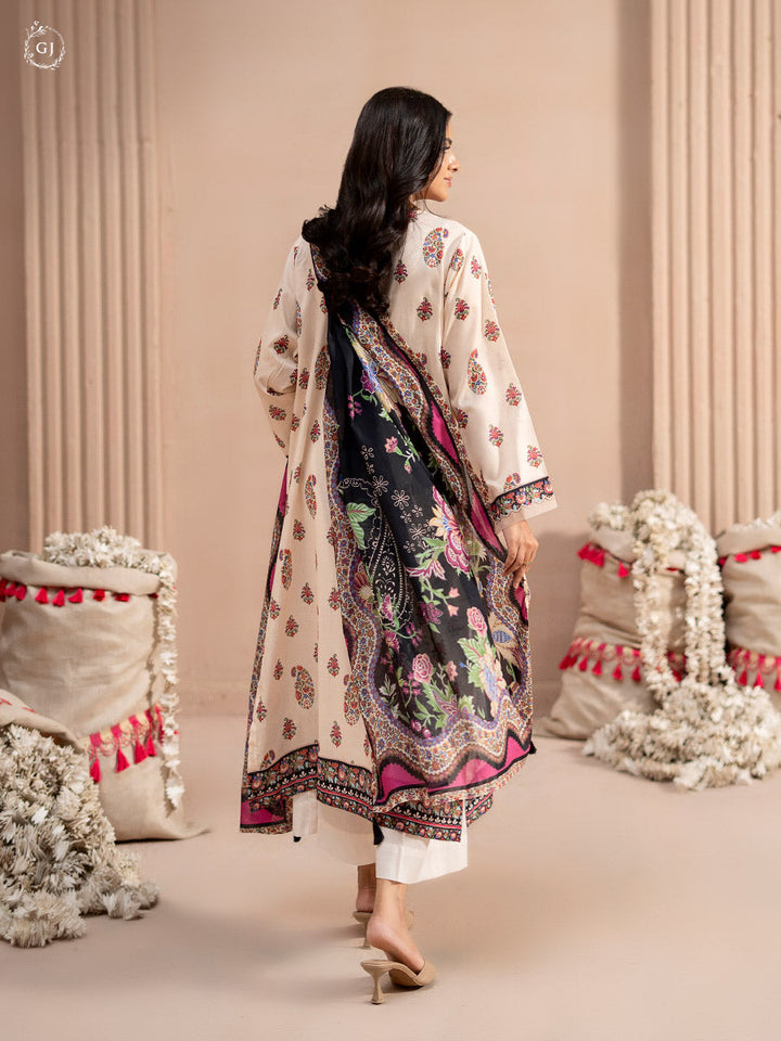QISSA 3 PC UNSTITCHED LAWN