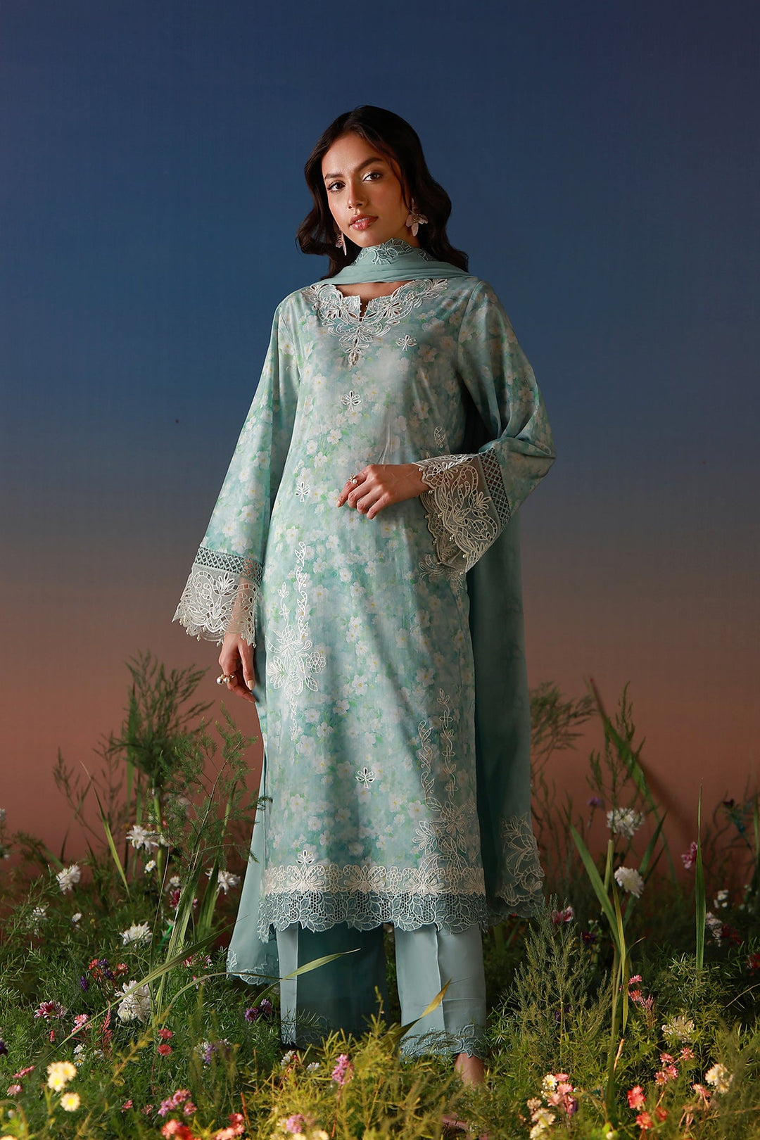 Mirha - 3 Piece Embroidered