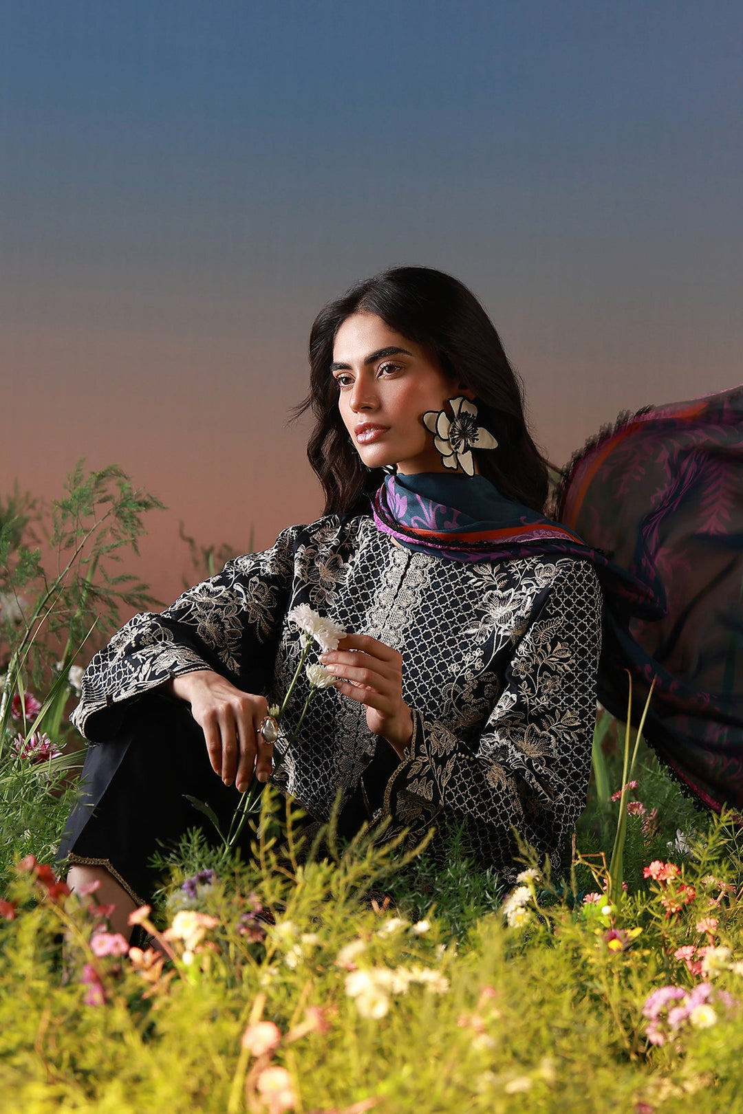 Mirha - 3 Piece Embroidered