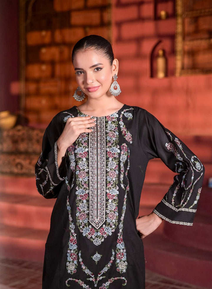 Embroidered Cotton Dress 2 pieces