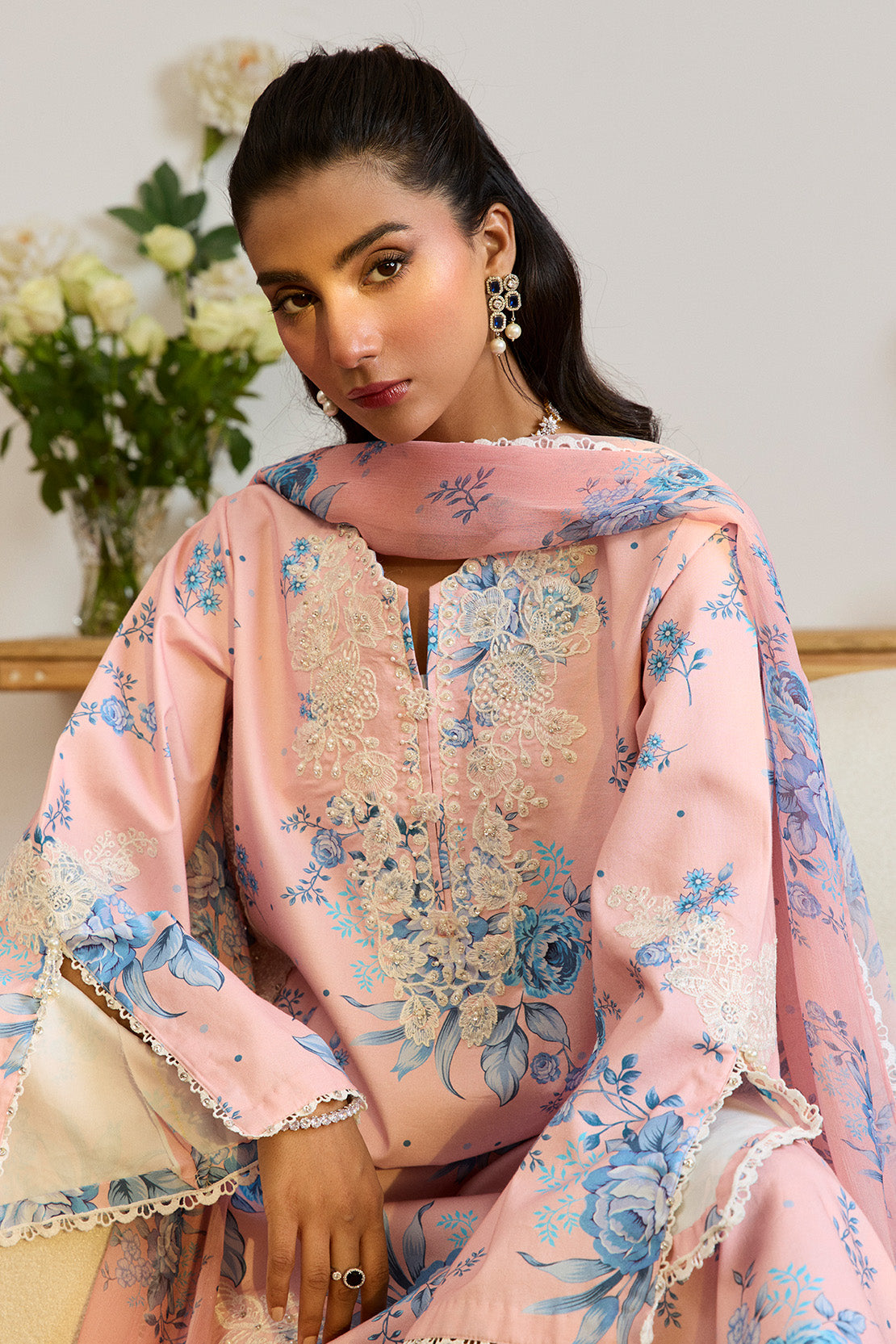SAHAR GUL– 3PC LAWN & CHIFFON LUXURY PRET