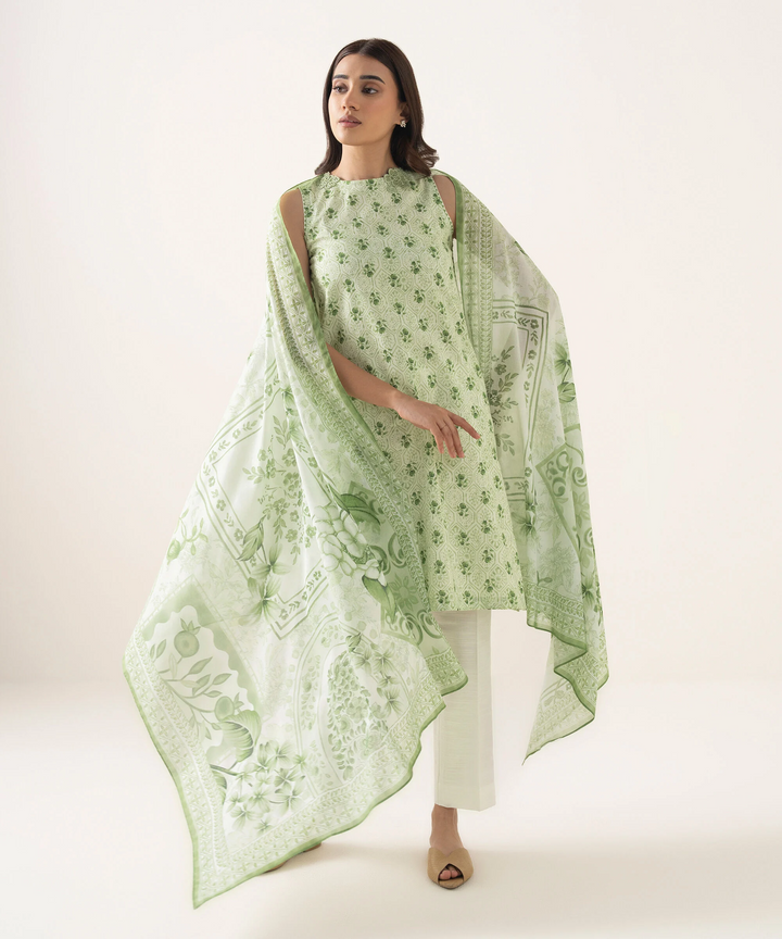 3 PIECE - EMBROIDERED LAWN SUIT