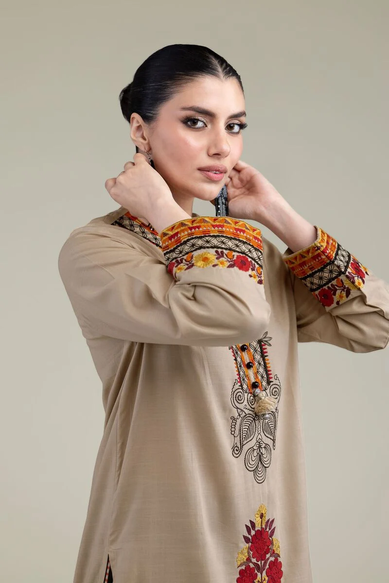 Embroidered | Raw Silk Floral Silk 3 pcs