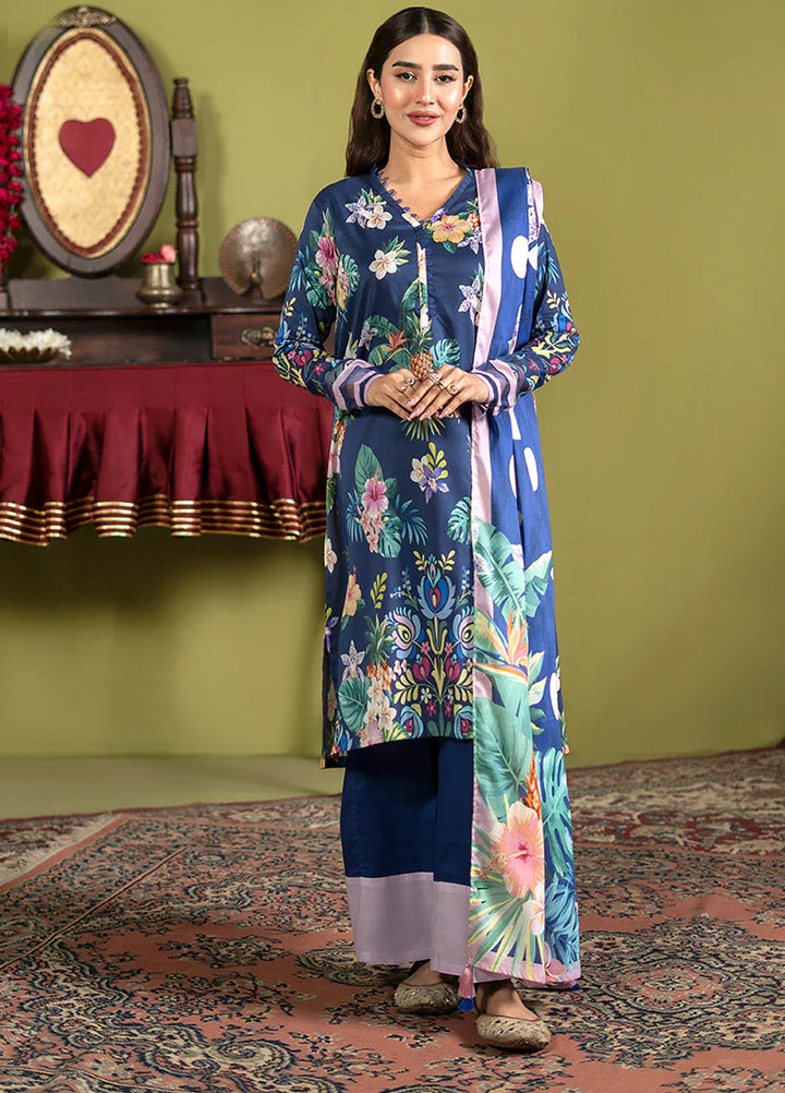 POPINN  Printed Unstitched 3 Piece Suit