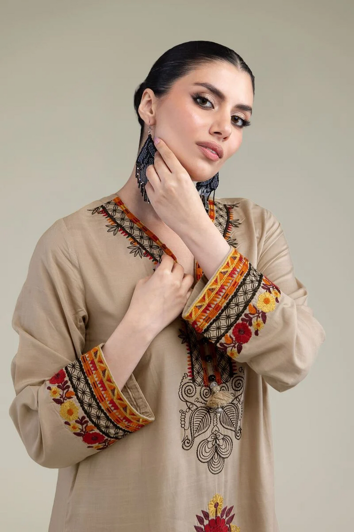 Embroidered | Raw Silk Floral Silk 3 pcs