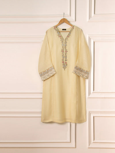 3 Piece - Pure Cotton Net Embroidered Suit