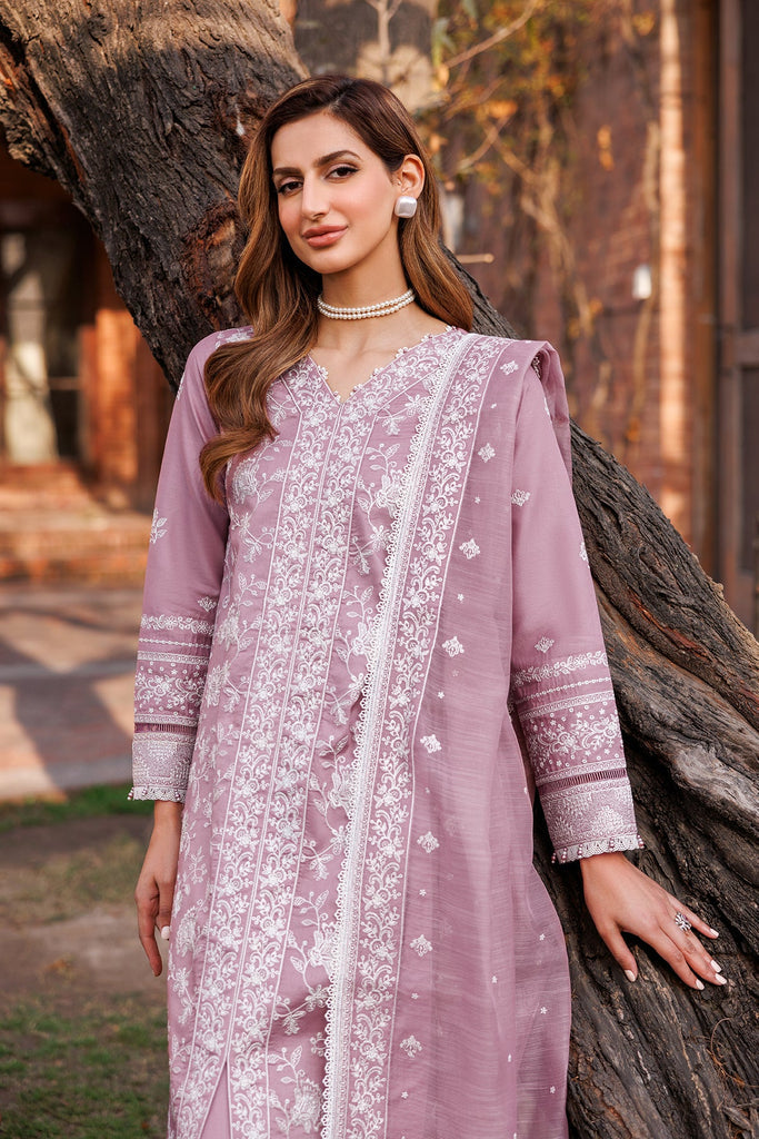 FARASHA DASTOOR EMBROIDERED LAWN || DAINTY LILAC