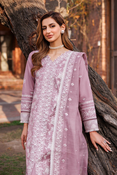 FARASHA DASTOOR EMBROIDERED LAWN || DAINTY LILAC