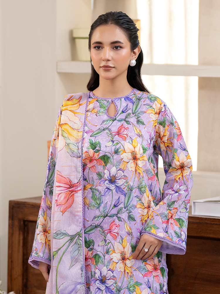 FEROZAN 3-Piece Unstitched Digital Printed Lawn Suit