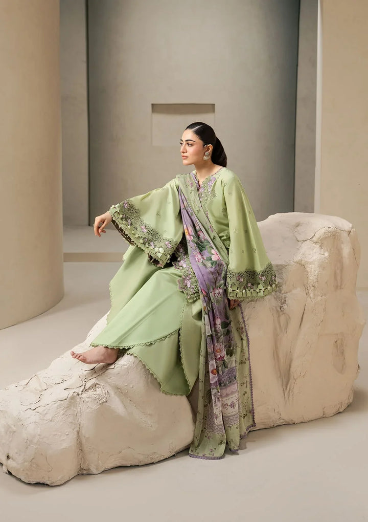 E-CRAFT - CHIKANKARI LAWN WITH CHIFFON DUPATTA &