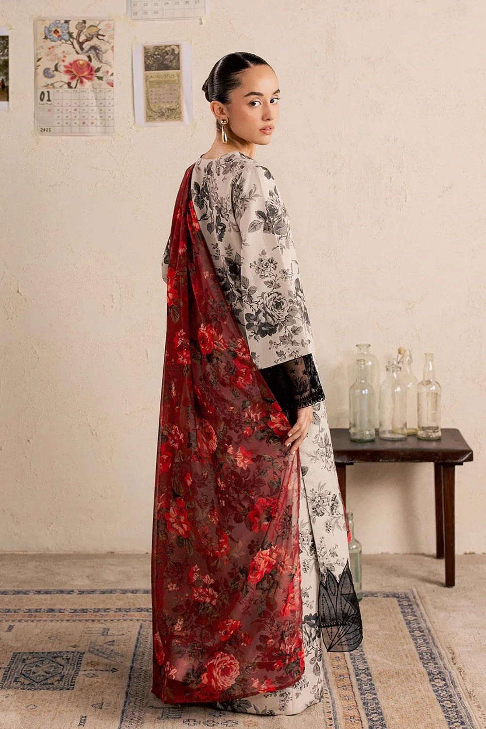 Floral Embroidered 3PC