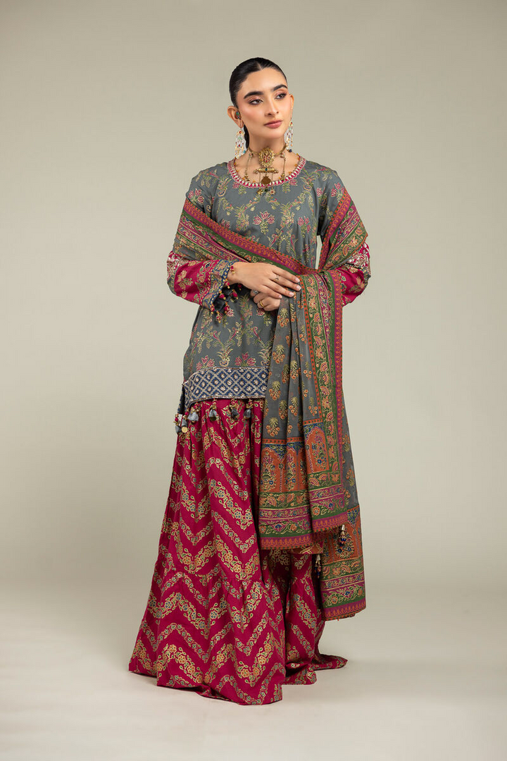 Embroidered | Raw Silk 3-Piece Set