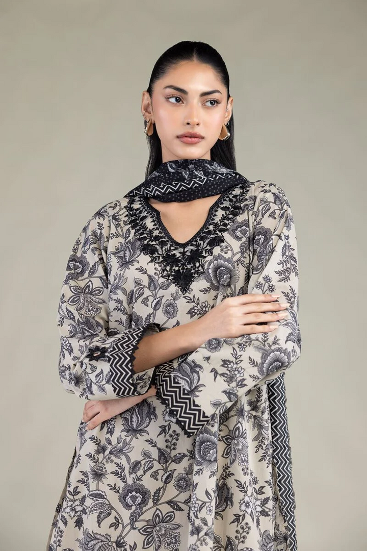 Embroidered | Cambric Fabrics 3 Piece