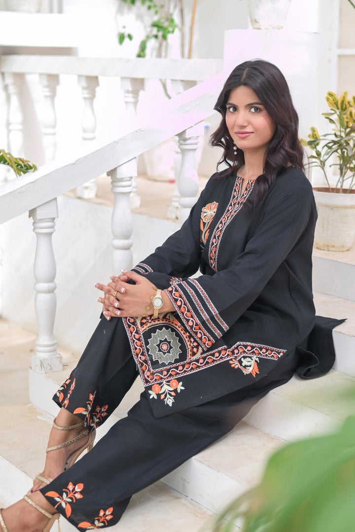 Ready to wear 2PC embroidered lawn suit