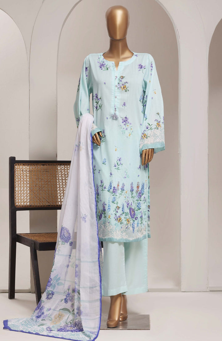 Printed Lawn Stitched 3 Piece Suit