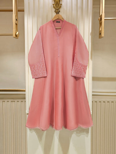 3 Piece - Pure Cotton Net Embroidered Suit