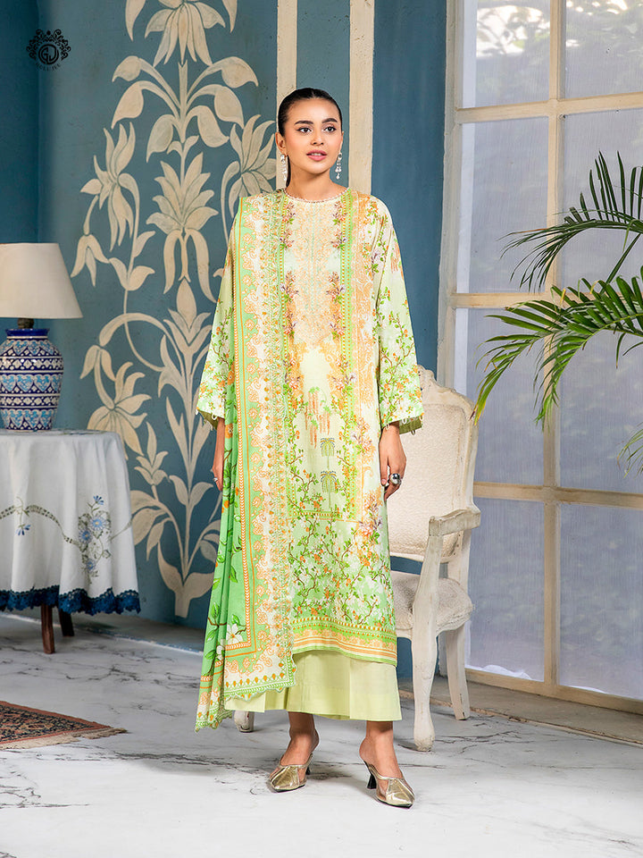 MAHAJAL  Unstitched Lawn 3  pc