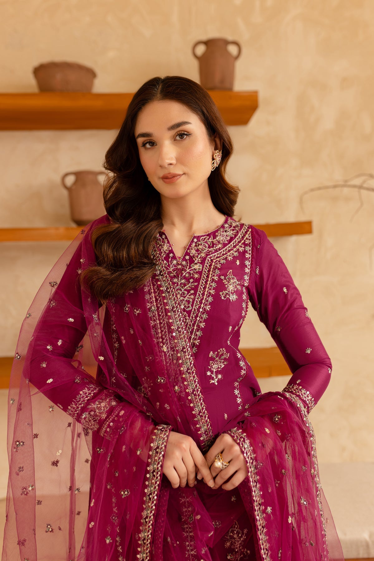 Ehaad 3Pc - Embroidered Lawn Dress