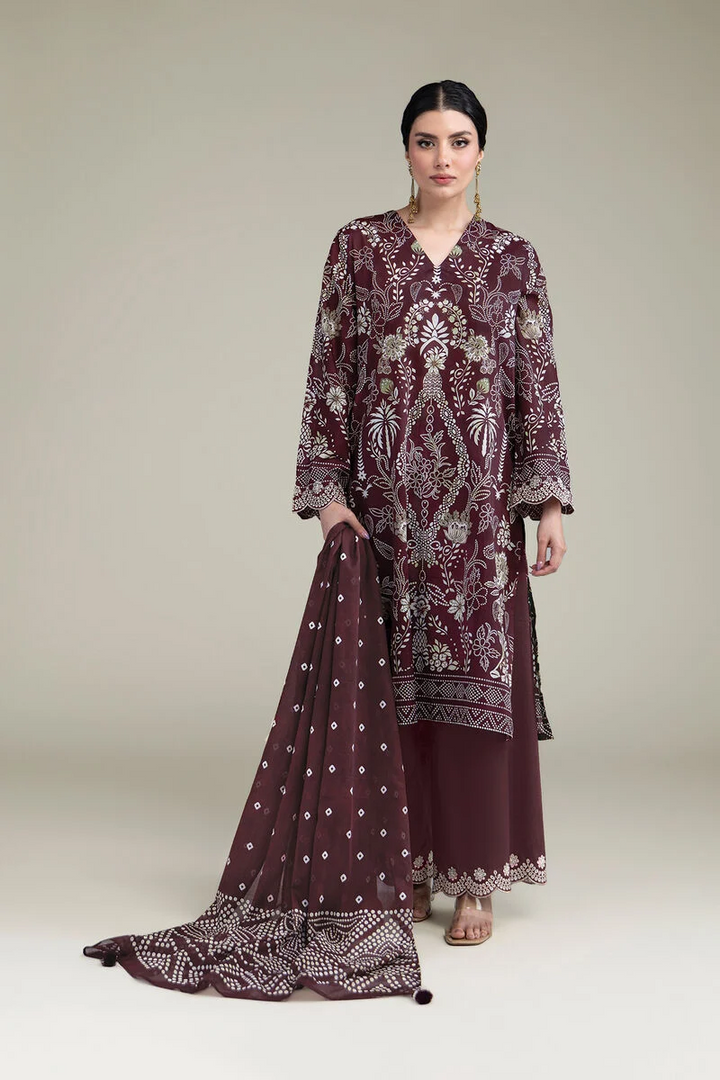 Embroidered | Cambric Fabrics 3 Piece