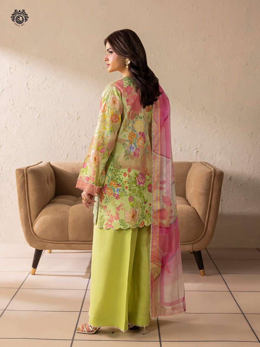 KROMA  3-Piece Unstitched Embroidered Dress