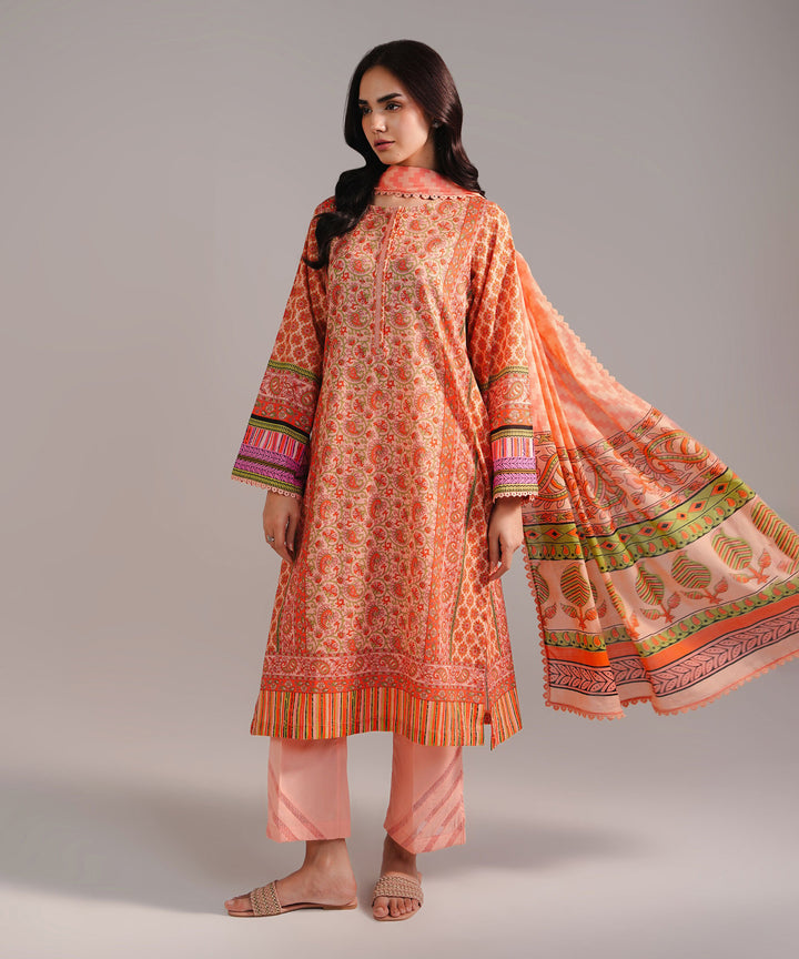 3 Piece - Printed Lawn Suit