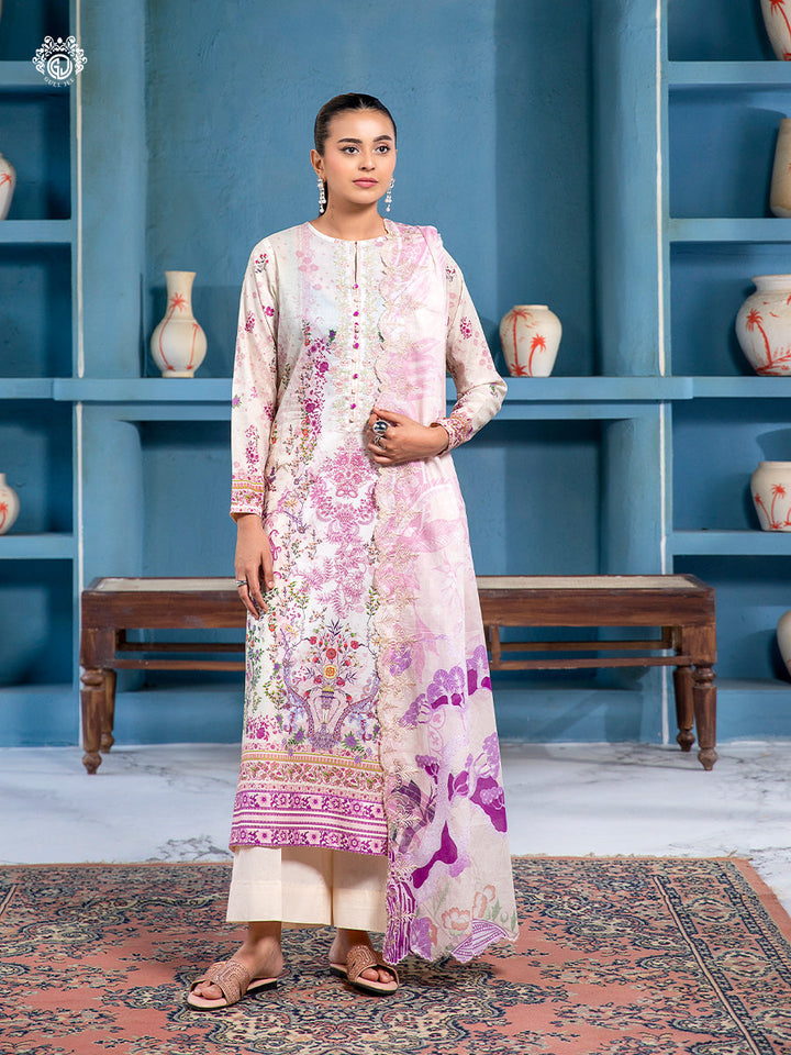 MAHAJAL  Unstitched Lawn 3  pc