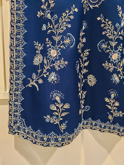 3 Piece - Pure Organza Embroidered Suit