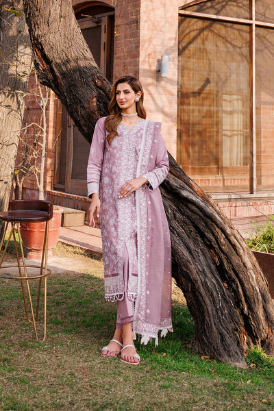 FARASHA DASTOOR EMBROIDERED LAWN || DAINTY LILAC