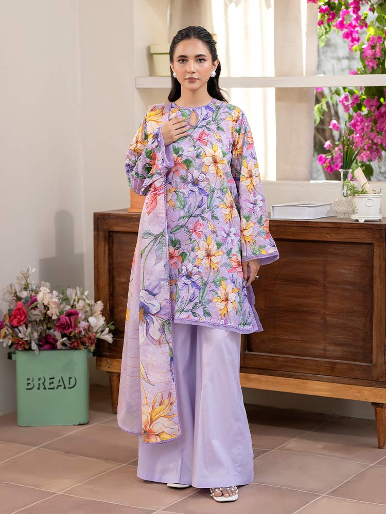 FEROZAN 3-Piece Unstitched Digital Printed Lawn Suit