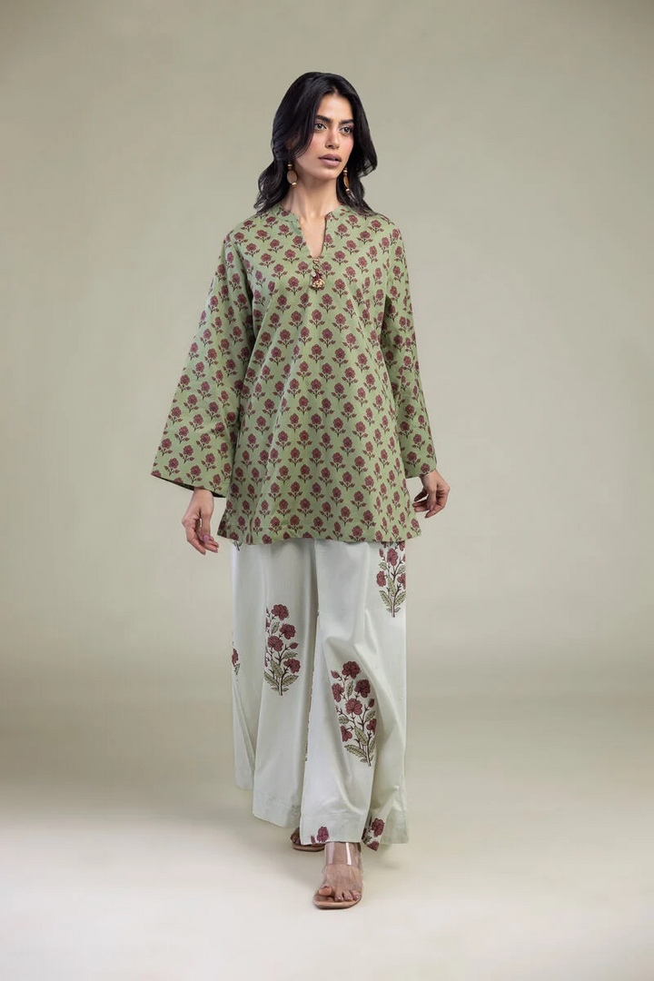 Printed | Cambric Floral 3 pc suit