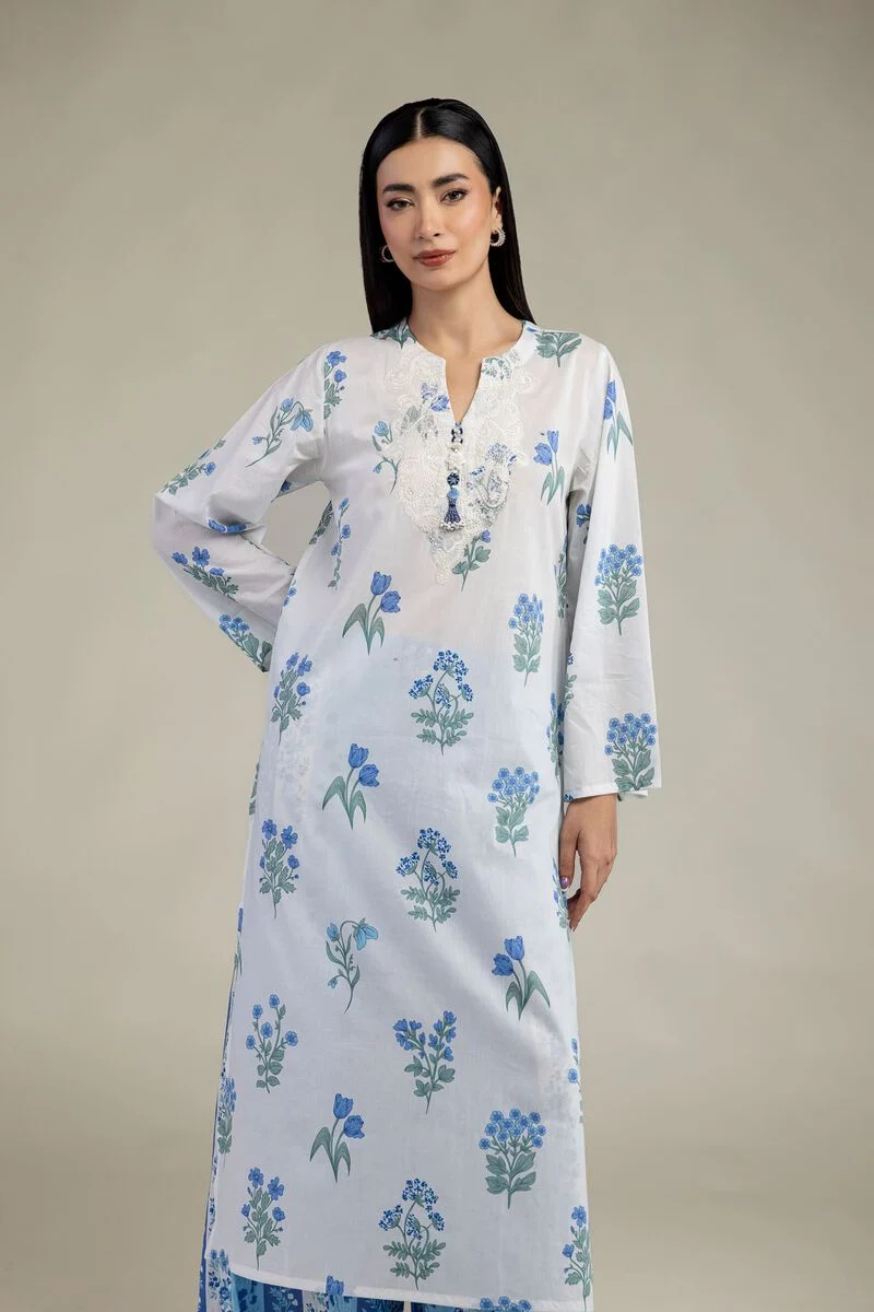 Embroidered | Lawn Fabrics 2 Piece | Top and Bottom