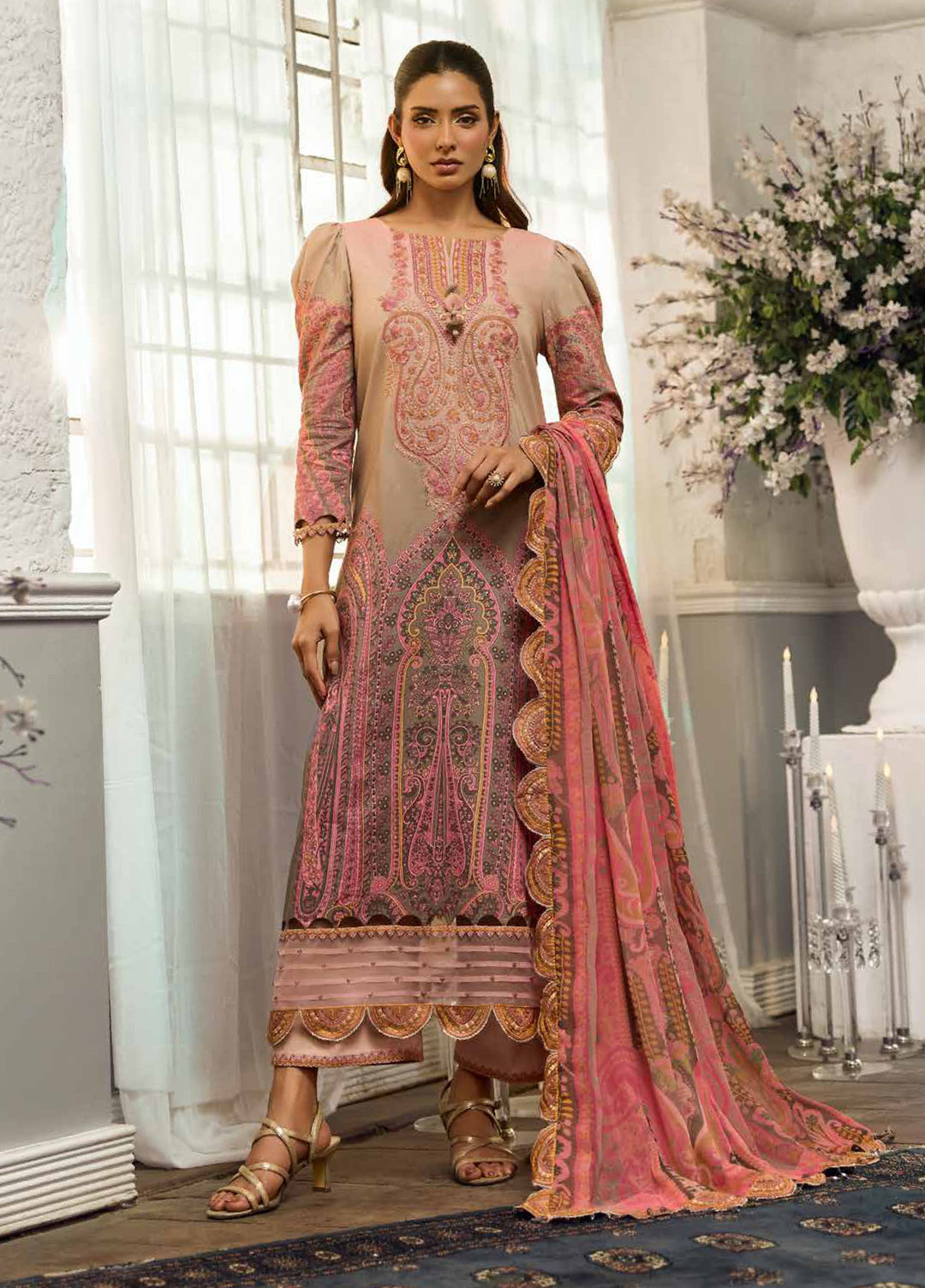 Embroidered Lawn 3 Piece Suit