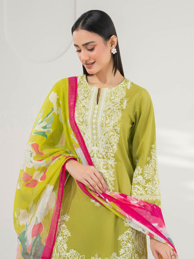 3 Piece Lawn Suit-Paste Print (Pret)