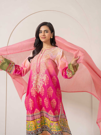 2 Piece Jacquard Suit-Embroidered (Pret)