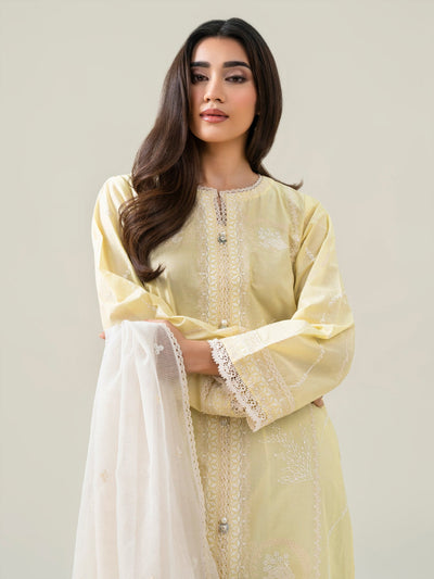 2 Piece Cambric Suit-Embroidered (Pret)