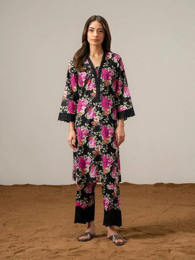 2 Piece Cambric Suit-Printed (Pret)