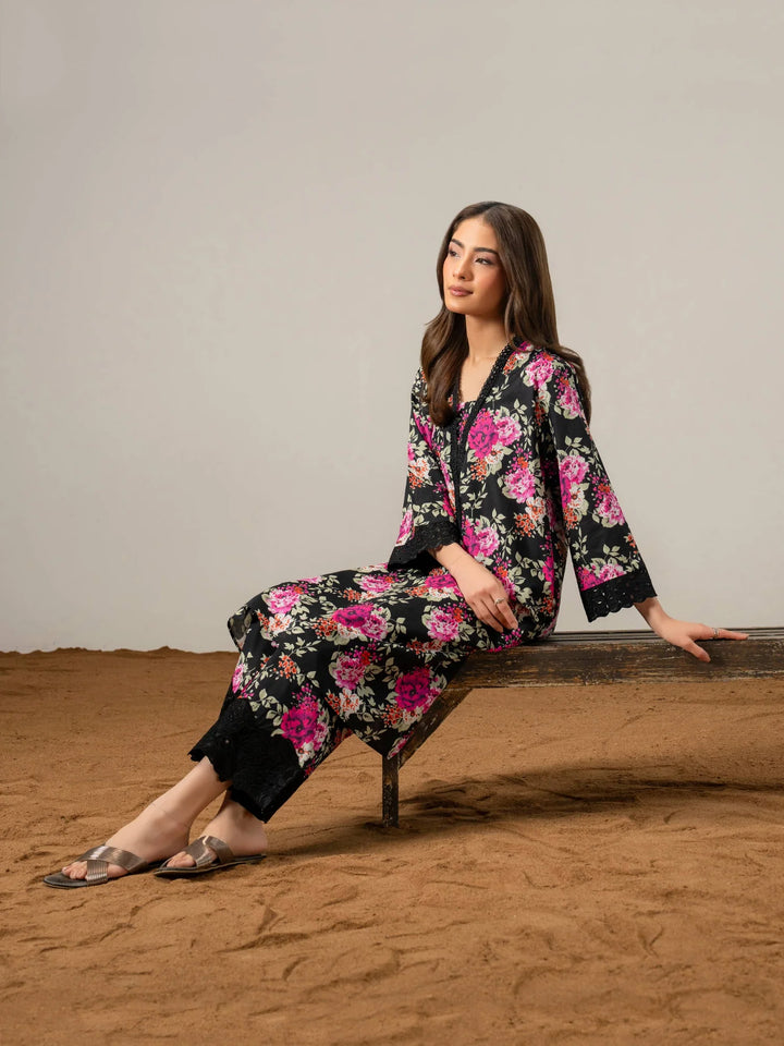 2 Piece Cambric Suit-Printed (Pret)