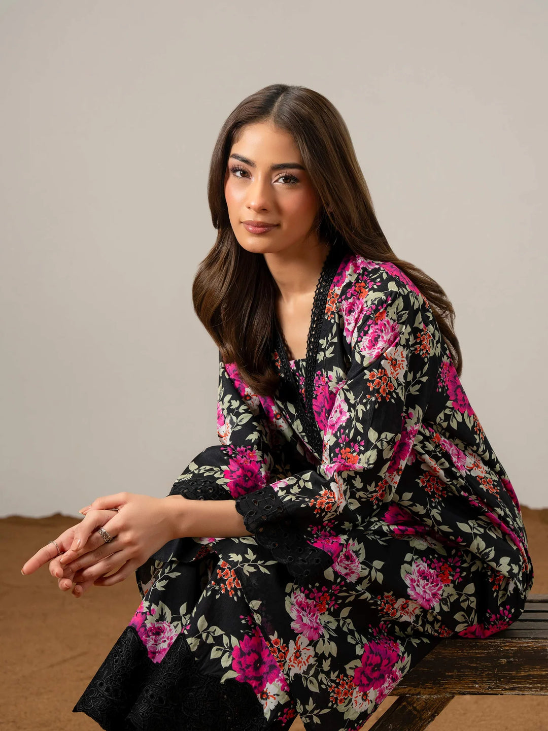 2 Piece Cambric Suit-Printed (Pret)