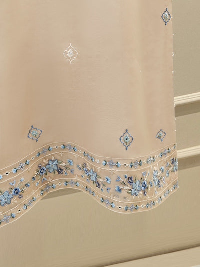3 Piece - Pure Organza Embroidered Suit